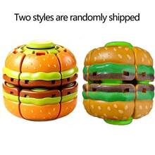 1pc Hamburger Shaped Finger Spinner Creative Press Rotating Spinner Ball Stress Relief Toy, Finger Spinner Puzzle Desktop Ornament, Suitable For Office Life Interaction - Multicolor - View 7
