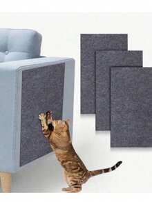 1pc Self-Adhesive Cat Scratch Board, Wall-Mounted Cat Scratch Pad, Sofa Carpet Furniture Protection Sticker, Durable Scratching Board To Prevent Cat Claw Damage To Furniture, Suitable For Living Room Bedroom Cat Room Pet Supplies, Daily Use - Multi-color - View 10