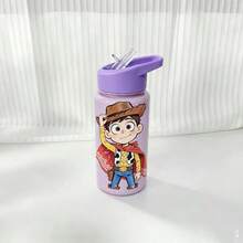4 Styles Water Bottles With Straw Lid And Handle, Drinking Cups For Boys And Girls, Cartoon Insulated Tumblers Woody Jessie Buzz Multi-Color Print, Portable Water Bottles Suitable For School, Travel, Outdoor Sports, Holiday Gifts - Multicolor - View 12