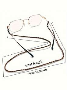 6pcs Premium Faux Leather Eyeglass Straps - Adjustable, Durable Glasses & Reading Glasses Lanyards In Assorted Colors With Metal Clasps - Multicolor - View 5