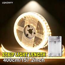 Battery Powered LED Light Strip (Batteries Not Included), Warm White & Bright White, Wireless Switch Control, Suitable For TV Backlight, Party, Bedroom, Camping, DIY Home Decor, Perfect Choice For Thanksgiving - 彩色 - 查看 16