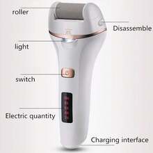 Electric Foot File Rechargeable Callus Hard Skin Remover Feet Pedicure 2 Speeds - View 6
