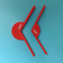 Math Teaching Aid - Angle Measurement Tool, Geometric Angle Display Instrument, Angle Recognition Educational Learning Tool, Made Of Durable Plastic, Suitable For Young Learners, Math Teaching Aid | Information Display | Durable Plastic Construction - Multiple Styles - View 8