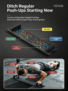 1PC Push-Up Board With Hidden Handle, Multi-Functional Push-Up Training Board, Home/Dorm/Gym Fitness Equipment For Men And Women, Strength Training Rack - Multicolor - View 5