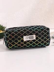 1PC Sequin Diamond-Pattern Pencil Case, For Storing Study And Office Desk Items,Back To School Portable Stationery Pouch For Students - Multicolor - View 17