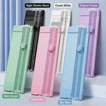 Dual-Direction A4 Paper Cutter, Small Manual Paper Trimmer, Office Multi-Function Portable Paper Cutter With Ruler, Desktop Paper Cutting Tool, Random Style - A4 Paper Cutter - View 4