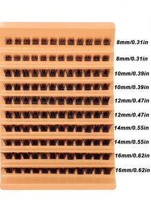 120pcs Reusable And Curlable Natural Eyelash Clusters, DIY Eyelash Extensions, Soft And Comfortable False Eyelashes. - D - View 6