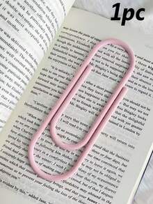 1/4PCS Printing Bookmarks In Dopamine Colors. Stylish Design Lightweight Bookmark. Portablesolid Color Paperclip Bookmark. Durable Reading Bookmark. Clip Shape Book Marks For Students. Bright Colorpage Markers For Office School Supplies. - Multicolor - View 12