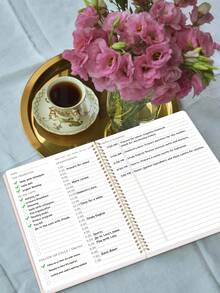 Trees 1pc Daily Planner Notebook – A5 Undated Daily Notebook Journal With To-Do List, Priorities & Notes For Work, School & Productivity, Office Supplies - Daily Notebook - View 3
