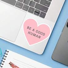 Pink Heart Shape Positive Text Decal, Inspirational Slogan Decor Sticker, Universal Multipurpose Ornament For Car Laptop Water Bottle Notebook Smooth Surface Decor Accessories - Car Stickers - View 7