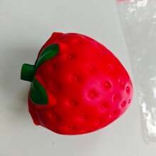 1PC-Squishy Strawberry-Slow Rebound Simulation Fruit-Squishy Slow Rebound Fruit Pu Material-Simulation Food Peach Watermelon Banana Pineapple StrawberrySoft-Soft Squeeze Toy-Healing Soft-Portable Office Stress Relief Tool-Student Teenager Adult - Multicolor - View 8
