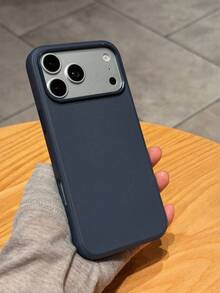1 Buah Casing Ponsel Bumper Anti Guncangan Ramah Kulit dengan Tekstur Tenun Teknologi Imitasi, Potongan Lensa Penuh, Pelindung Lembut Anti Selip untuk iPhone 17 Pro Max/16 Pro/15/14/13/12/11, Casing Ponsel Matte Warna Solid Beragam, Tahan Jatuh dan Debu, Casing Ponsel Tipis - Jeruk - View 10