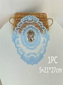 1/2/4Pcs Vintage French Elegant Lace Placemat, Hand Embroidered Table Mat & Chinese Style Tablecloth, Dining Table Room Decor, For Wedding Party Christmas Holiday Ornament, Autumn Household Essentials & Exquisite Gift - Multicolor - View 27