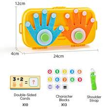 1 Set Finger Counting Math Toy, Number Calculation Game, Addition And Subtraction, Montessori Educational Toy, Early Math Learning, Perfect Gift For Halloween, Christmas And Thanksgiving - Multicolor - View 3