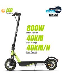 Mankeel 350W/800W Electric Scooter For Adults & Teen, Max Range 30/35/40/60km, 30/40/45/Km/H Folding E-Scooter With 8.5/10" Solid/Tubeless/ Off-Road Tires, Dual Suspension & Disc Brakes, Turn Signal, LED Front + Brake Light - 黑色 - 查看 12