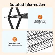 Luminpool 4 Tier Collapsible Cooling Rack, Outdoor Camping Picnic Shelf, Wire Cooling Rack For Baking, Cookies, Cake, Roasting, Grilling - View 6