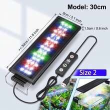 RGB Full Spectrum Dimmable Timer LED Aquarium Light, Telescopic Bracket USB Powered Fish Tank Lamp, Suitable For Aquatic Plant Growth, 5 Sizes 18-60cm Optional - View 8