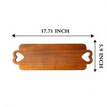 1pc Solid Wood Cutting Board Tray, Heart-Shaped Handle Wooden Food Platter, Sushi, Dim Sum, Cooked Food Tray, Perfect For Holiday Use, Suitable For Restaurant Kitchen - 1 Piece Heart-shaped Handle Cutting Board Tray - View 8