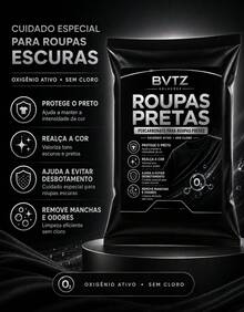 Percarbonato De Sodio Para Roupas Pretas E Escutas Revitaliza A Cor Não Desbota - Em pó - Visão 2