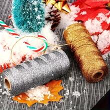 1/4 Roll Christmas Metallic Ribbon, Gold, Silver, Red, Green Gift Wrapping Cord, Holiday Craft Supplies, Suitable For Parties, Elegant Packaging, Metallic Luster, Smooth Texture, Durable Material, Ideal For Event Planners And Craft Enthusiasts - A - View 4