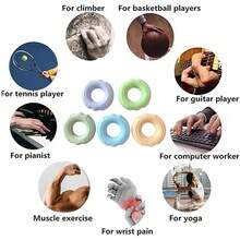 XISIYUJZ Grip Strength Trainer Silicone Hand Grip Ring Finger Strength Exercise Ring Double Resistance Grip Ring Suitable For Climbing, Athletes And Stress Relief - Multicolor - View 7