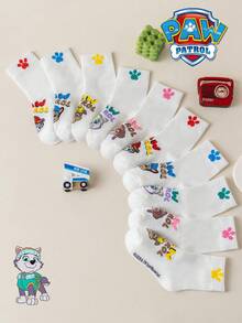 1/5/10 Pairs Paw Patrol Kids Socks Cute Puppy Paw Print Winter Mid-Calf Socks Fun Christmas Gift Children Socks - Multicolor - View 10