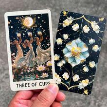1 Set 78 Tarot Cards With Guide Manual, Complete Oracle Card Deck Suitable For Self-Exploration And Divination, Elegant Ethereal Artistic Tarot Set Suitable For Beginners And Collectors, Gift For Teens And Adults 14+ (Card Colors May Vary Slightly) - Multicolor - View 8