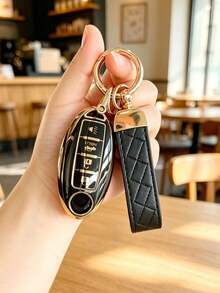 Keychain + Key Pouch Set Suitable For Nissan Key Chain Protective Cover Ev 4-Key Soft Shell TPU Material, Suitable For Nissan Altima, Sentra, Maxima, Rogue, Armada, Pathfinder & For INFINITI Smart Remote Control - Perfect Gift, Unisex Key Protective Cover, Protects Your Car Key From Scratches - A - View 14