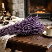 100/200pcs Artificial Purple Lavender Stems, For Home Decor, Floral Arrangement, Banquet Wedding Party Decoration, Holiday Gift, Photography Prop, Handmade DIY - Purple - View 2