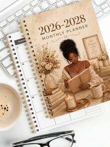Trees 2026–2028 24-Month Planner, 1/2 Year Weekly And Monthly Calendar With Monthly Overview And Notes, Suitable For Improving Efficiency, Appointment Management And Goal Setting, Back To School Supplies, Office Desk Accessories - Multicolor - View 8