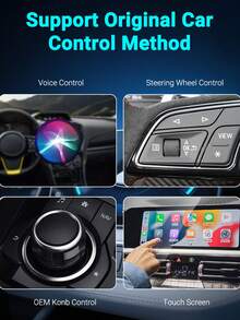 XUDA 2026 New 2-In-1 Wireless Car Smart Box, CarPlay & Android Auto Mini Adapter, Carplay Converter, Fast Auto Connection, No Delay, Compact & Elegant Smart Box, Wired To Wireless, Fashionable & Portable, With USB/USB-C Ports - A - View 8