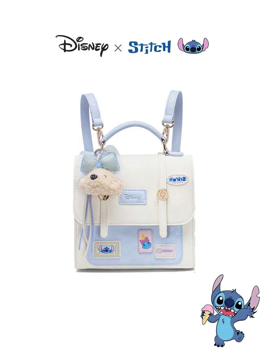 Disney Stitch Series Cute And Simple Multifunctional Everyday Backpack, Suitable For Female College Students