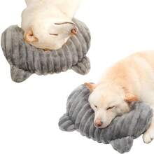 1pc Dog Calming Pillow,Soft And Neck-Friendly,Washable Pet Neck Pillows,14"X9" | Fluffy High Density Pet Bed Pillow For Small Medium Large Dogs And Cats,Calming Pillow For Senior Pup Puppy Kitten,Gray - Multicolor - View 2