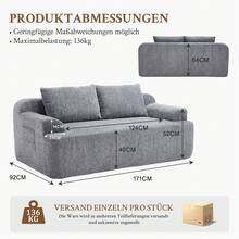 Modular Sofa Grey 2 Seat - Memory Foam Cloud Chair - 灰色雙座 - 查看 5