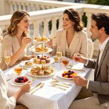 Internet Celebrity Luxury Gold Western Tableware Set, Mirror Polished Thickened Dinner Fork And Soup Spoon, Suitable For Steak, Pasta, Home, Picnic, Banquet, Plating, High-End Gift, Self-Use, Universal - Gold - View 7