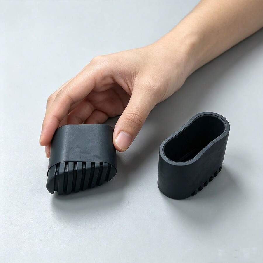 2pcs-4pcs Oval Shaped Ladder Feet Covers Black, Home Ladder Covers, Suitable For 20*40 Oval Tube Outer Diameter, Inner Diameter In Mm, Anti-Slip Wear-Resistant Protective Covers
