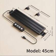 RGB Full Spectrum Dimmable Timer LED Aquarium Light, Telescopic Bracket USB Powered Fish Tank Lamp, Suitable For Aquatic Plant Growth, 5 Sizes 18-60cm Optional - View 13