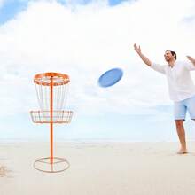 Disc Golf Basket 25.5 Inch Heavy Duty Steel 24 Chains Portable Practice Target With Base Stakes For Outdoor - Default - View 3