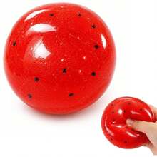 1pc New Watermelon Shaped Squishy Toy, Handmade Ice Cream Texture, Crisp ASMR Sound, Slow Rebound Stress Relief, Watermelon Ice Ball Sand Squishy, Anxiety Relief, Fingertip Toy, Stress Relief Toy, Squishy, Sqishy Toys, Squishy Stress Toy, Dumpling Squish - Multicolor - View 8