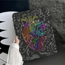 1件心臟解剖圖案透明背板平板保護殼，附筆槽、多角度支架，相容 iPad 10.9/10.2/Air 5th Gen/Pro 11/10th Gen/9.7/Air 2/7th Gen/8th Gen/Air 4/5/Air 13/11(M3 2025)/11(A16 2025)，相容 OPPO Pad，相容 MatePad，相容 Honor Pad - 彩色 - 查看 9