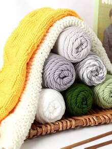1 Pack 100g Rainbow Cake Yarn, Segment Dyed, 5-Ply Milk Yarn, DIY Hand Knitting - Multicolor - View 3