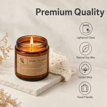 Aromatherapy Candle 4-Piece Set/1-Piece Set, Soy Wax, Plant Fragrance, Anniversary Celebration, Rich Floral Fragrance, Wedding, Valentine's Day Gift, Work, Birthday Gift, Party, Living Room Decoration And Other Scenes. Exquisite Gift Candles - Brown - View 2