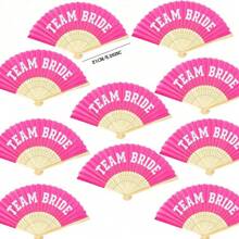 1/5/10件 TeamBride 折疊扇 伴娘單身派對裝飾 新娘婚前派對配件 訂婚派對用品 伴娘伴手禮 婚禮裝飾 - teambride - 查看 8