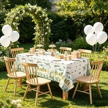 1/4 Piece Sage BABY Green Rectangular Tablecloth, 54x108 Inches, Disposable Green Party Tablecloth Suitable For Weddings, Birthday Parties, Family Birthday And Wedding Decorations - Green - View 3