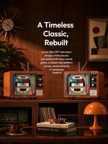 549pcs Classic Hong Kong Style Nostalgic TV Building Blocks - CRT TV Building Blocks, 80s Retro TV Model, Vintage Home Desktop Decor, Adult DIY Assembly Toy - Multicolor - View 2