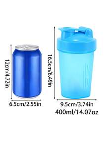 1個 400ml/14oz 蛋白搖搖杯 粉末搖搖杯 蛋白飲搖搖杯 健身搖搖杯 運動水杯 附攪拌球 方便加入粉末量匙與液體 適用健身房 運動 戶外 露營 果汁攪拌 - 彩色 - 查看 3