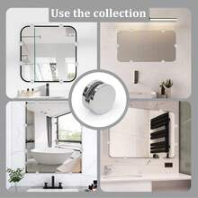 2-4PcsMirror Glass Clips Mirror Wall Holder Clips Mirror Glass Hanging Bracket Glass Mounting Round Clips In Bathroom Mirror Fix Kit Set - A - View 5