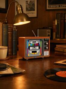 549pcs Classic Hong Kong Style Nostalgic TV Building Blocks - CRT TV Building Blocks, 80s Retro TV Model, Vintage Home Desktop Decor, Adult DIY Assembly Toy - Multicolor - View 9