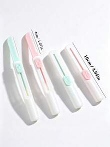 1pc Cylindrical Retractable Eyebrow Trimming Set, Micro-Precision , Makeup Tool, Retractable Eyebrow Trimmer, Cylindrical Design, Easy To Operate, Unisex, Can Precisely Trim And Shape Eyebrows. Professional Facial Micro-Crystal Exfoliating For Women, Sharp And Gentle Facial Trimmer; Multi-Functional Facial Exfoliating Razor, Can Remove Facial Fuzz, Fine Eyebrows, Lip Hair And Excess Body Hair; Suitable For All Skin Types; - Multicolor - View 6