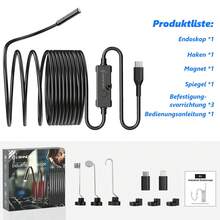 Wired Endoscope Inspection Camera, IP67 Waterproof Probe With Adjustable LED Lights & Semi‑Rigid Cable, For Car Repair, Pipe And Machinery Check, For DIY Enthusiasts And Technicians, Practical Present For Hand‑Tool Users - ±0.1 pH - View 10
